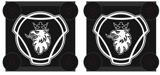 2 кутові дошки преміум Scania LOGO TIR BUS