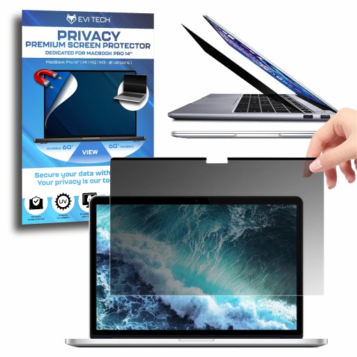 Privatizačný filter na monitor - ochrana údajov GDPR - MacBook Pro 14&quot;