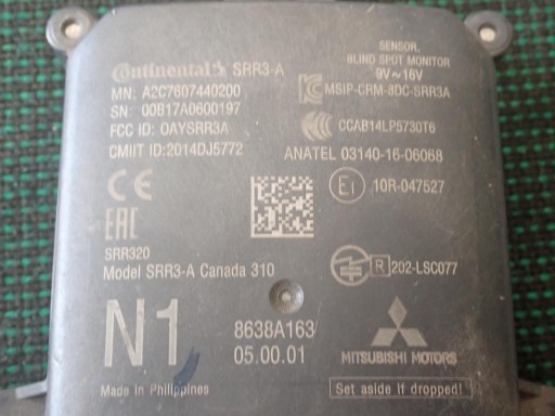 Sensor martwego pola OUTLANDER ECLIPSE CROSS 03140-16-06068