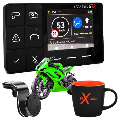 ПОДДЕРЖКА РАДАРА YANOSIK GTR + ЭЛЕКТРОННАЯ СТОИМОСТЬ + РУЧКА ДЛЯ МОТОЦИКЛА И АВТОМОБИЛЯ + КРУЖКА |
