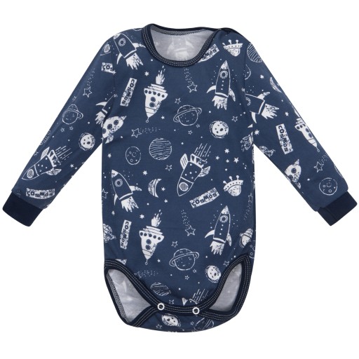 Бавовняне боді з довгим рукавом Дартомік, розмір 80, застібається на кнопку