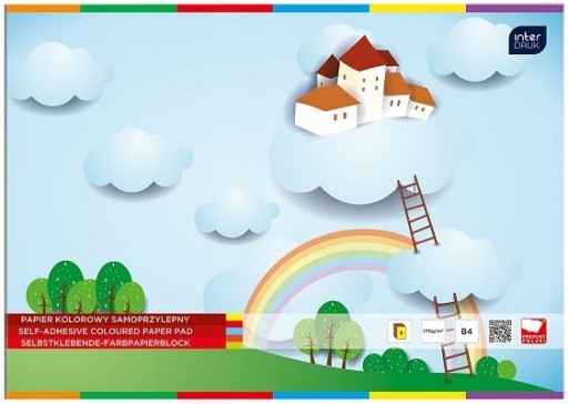 Папір кольоровий B4 Interprint 8 аркушів 170 г/м²