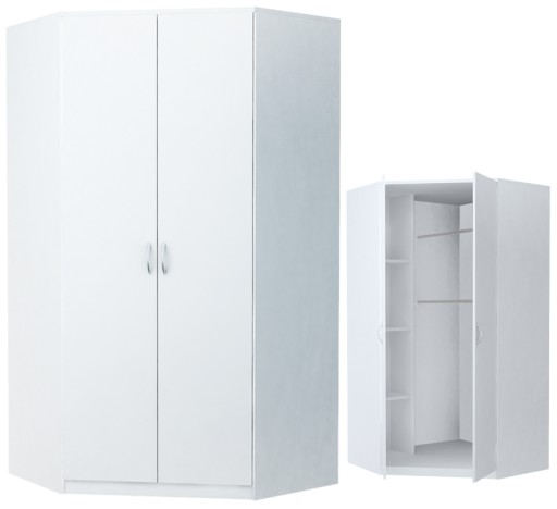 Шафа ZOGISTORE КУТОВА ШАФА 106 х 193 х 55 см білий