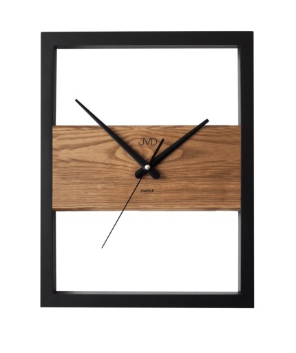 Drevené dizajnové hranaté hodiny JVD NS22005/78XL, 45cm