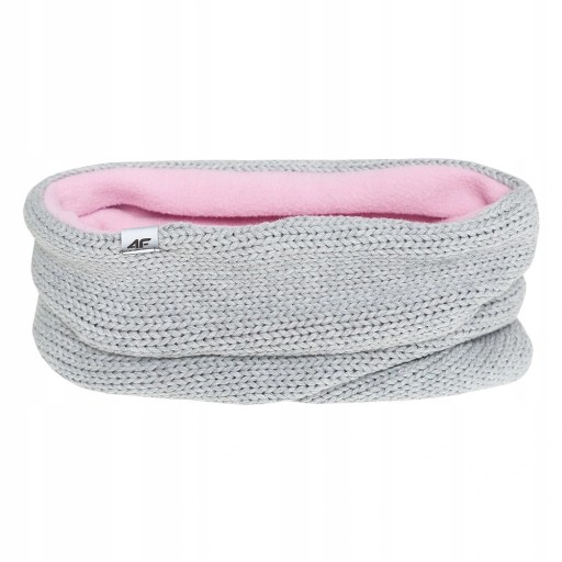 Шарф для дівчинки 4F сірий рожевий один розмір JSZD002