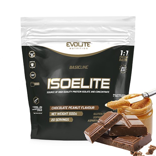 Протеїнова добавка Evolite Nutrition 500 г зі смаком шоколад - арахісове масло