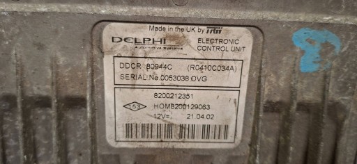 computer 8200212351 R0410C034A 8200129063 RENAULT CLIO II 1.5 DCI