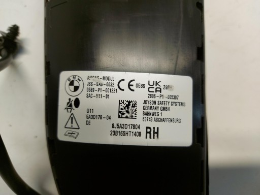 BMW iX1 X1 U11 Airbag powietrzna Airbag SITZ rechts innen 5A3D178