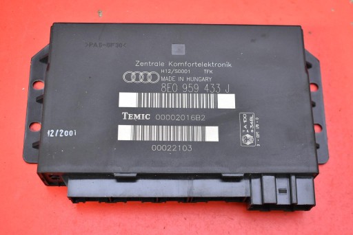 comfort control unit 8E0959433J AUDI A4 B6 2.0 20V 130 KM 00-05