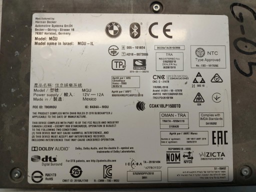 BMW G05 X5 Radio Navigation navi 5A071E5
