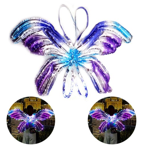 ПОВІТРЯНА КУЛЯ СВІТЛОВІ КРИЛА МЕТЕЛИКА З LED ЗІРКАМИ 92 СМ