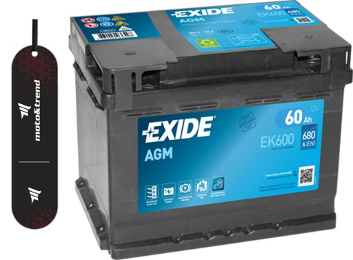 АККУМУЛЯТОР EXIDE START-STOP AGM 60AH 680A EK600