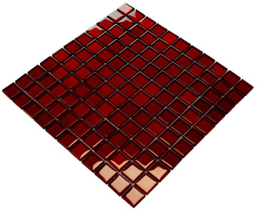 Sklenená mozaika karmínová, tmavá červená ROVA