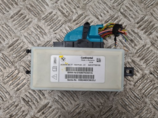 BMW original control unit airbags POWIETRZNEJ airbag 6807635