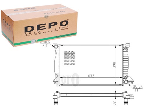 DEP003-017-0039-B/RS7 - DEPO ДВИГУН РАДІАТОР DEP, 003-017-0039-B
