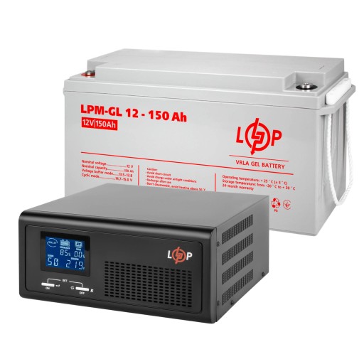 Комплект аварійного живлення ups + гелевий акумулятор 430va 300w 1800wh