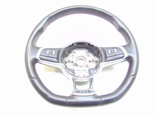 steering wheel, leather MULTI with shifting red NIC VW GOLF VII 7 GTI 2G0419091CH