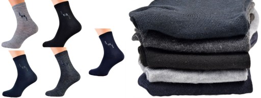 5x ponožky pánske bavlnené ponožky 40-43 MIX