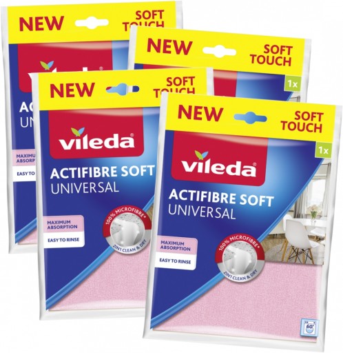 Vileda Actifibre Soft Ściereczka Okien Luster x4 14033859771 