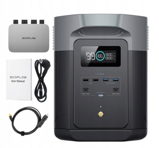 Портативна електростанція ecoflow delta 2 max + мікроінвертор powerstream