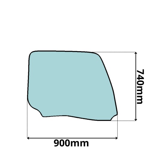 0175CAR - Скло правої бокової двері mercedes actros mp4/5 11- (0175) (0175)