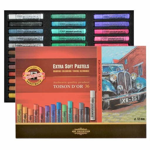 Koh-I-Noor Dry Pastels 8555 Toison D'Or 36 Col. /Koh-I-Noor
