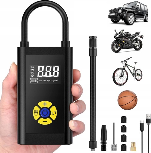 КОМПРЕСОРНИЙ НАСОС ДЛЯ ШИН SUNLARY АКУМУЛЯТОРНИЙ ЕЛЕКТРИЧНИЙ НАДУВАЛЬНИК 150PSI