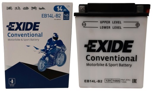 EB14L-B2 - Акумулятор Exide YB14L-B2 12V 14AH 145a правий+