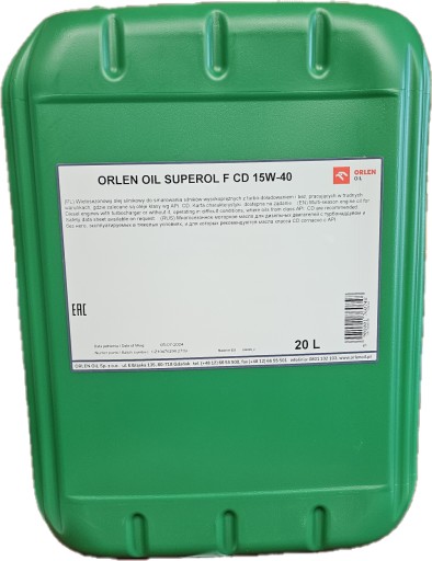 Orlen Superol F CD 15W40 20л