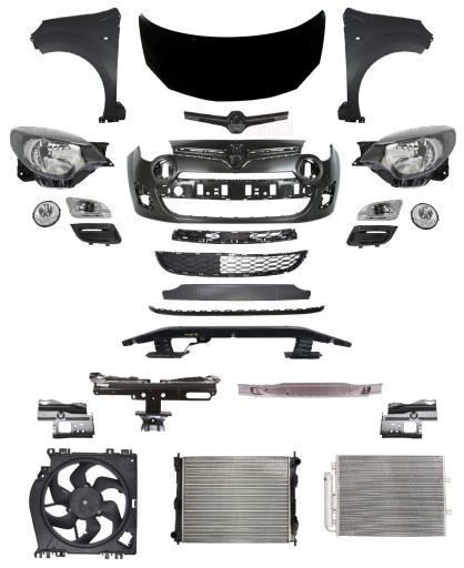 7782666825 - Renault Twingo 11-14 Фара передняя, ​​капот, ремень