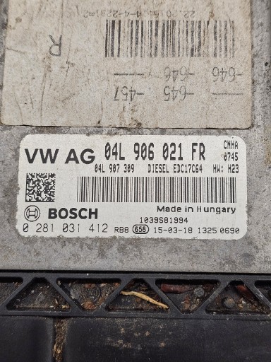 computer control unit of the engine ECU AUDI A6 C7 2.0 TDI 04L906021FR