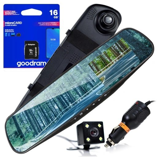 Видеорегистратор зеркало заднего вида microSD БЕСПЛАТНО