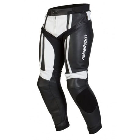 Брюки кожаные REBELHORN Stroke II бело-черные Размер 52 Распродажа