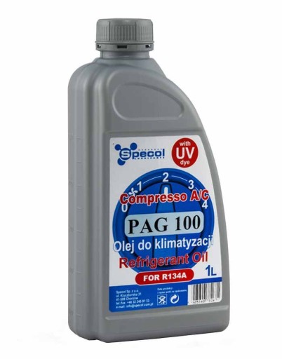 SPECOL COMPRESSO МАСЛО ДЛЯ КОНДИЦИОНЕРА ВОЗДУХА PAG 100 БЕЗ УФ-УФ 1л PAG 100 1л