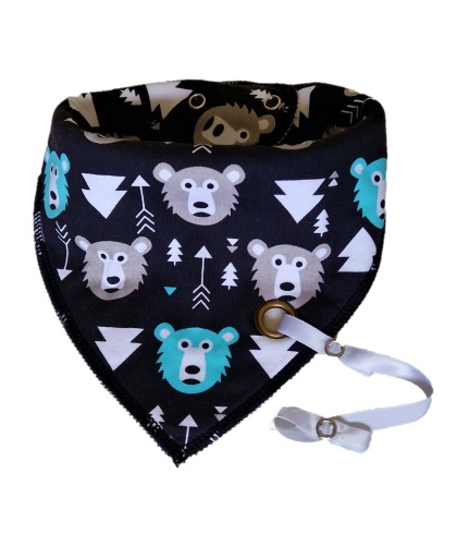 Нагрудник Milababy тканинний чорний, Відтінки коричневого та бежевого, Відтінки синього 1 шт.