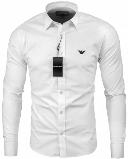 KOŠEĽA emporio armani> BIELA PÁNSKA SLIM FIT AKO DARČEK / XXL