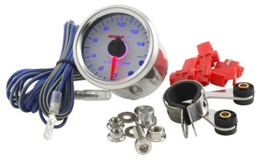 KO-BA481B16 - Тахометр KOSO GP STYLE 48 белый фон синий