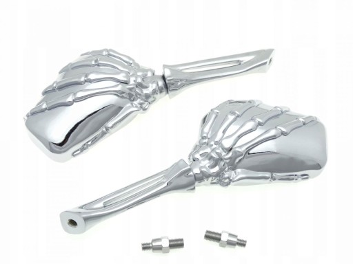 MOTRIX-8818 - HARLEY ХРОМОВАНИЙ РУЧНИЙ СКЕЛЕТ ДЗЕРКАЛА