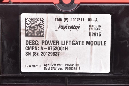 Bedienteil modul heckklappe 1007511-00-A TESLA MODEL S 12-20