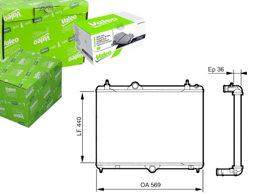 VAL735371(EXT) - РАДИАТОР VALEO PEUGEOT 508 1.6HDI 1.6THP 10- VALE