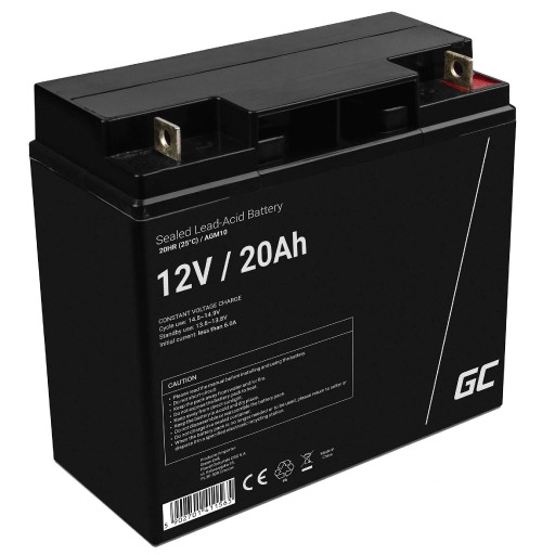 Зелений акумулятор agm10 12v 20ah