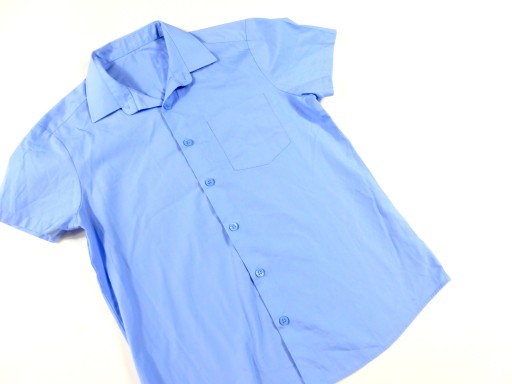 Дитяча сорочка Жорж 134 р., синій короткий рукав