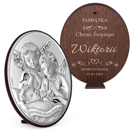 СРІБНА КАРТИНА XL ПОДАРУНОК СУВЕНІР НА ХРЕЩЕННЯ ДИТИНИ