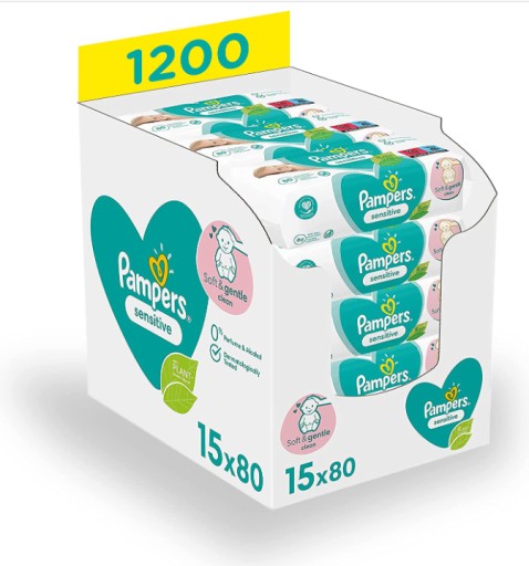 Серветки вологі Pampers Sensitive 15х80 - 1200 15х80 шт.