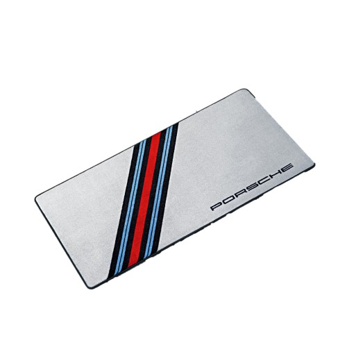 Килимок для гаража в стилі Porsche Martini Racing