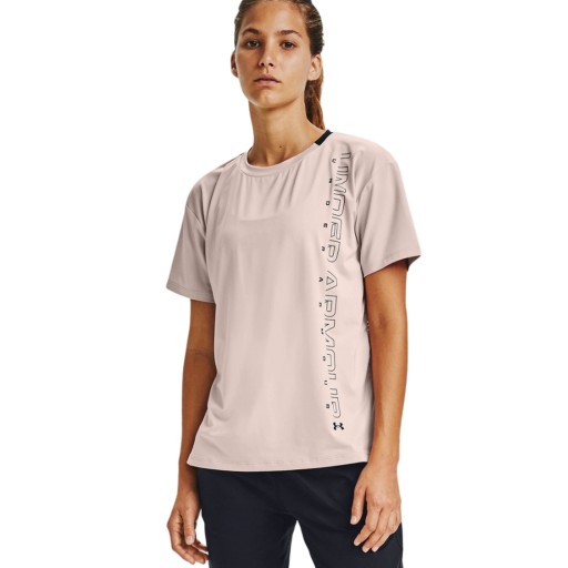 Бежево-коричнева тренувальна футболка Under Armour XS з короткими рукавами