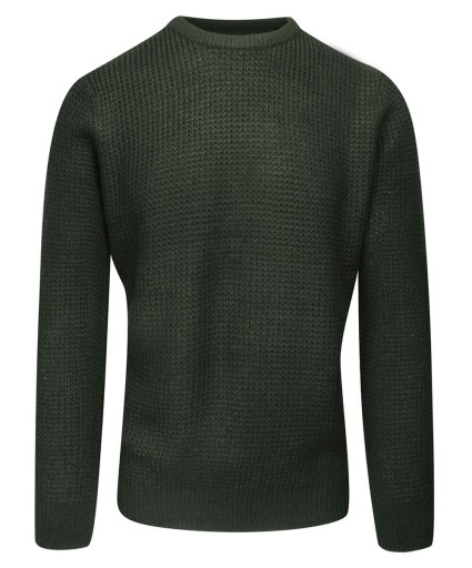Zelený pletený sveter U-neck BRAVE SOUL M