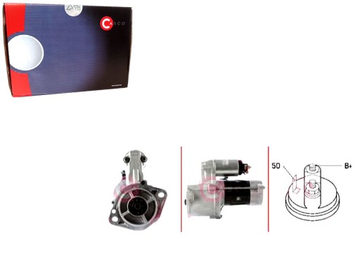 CASCST35100AS(iMOTO) - Стартер 12в 1,7квт каско + водительский комплект v37 для бардачка - направляющая при столкновении, карта управления