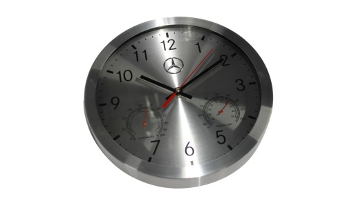 MERCEDES алюминиевые настенные часы серебро OE
