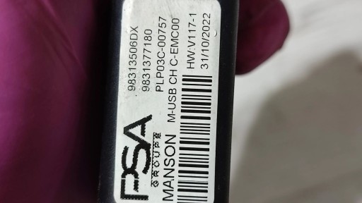 Peugeot 208 II 23r 1.2 Adattatore usb zlacze